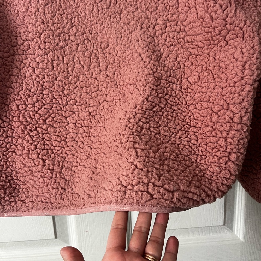 Champion Sherpa Half-Zip Jacket in Dusty Rose - Picture 6 of 6